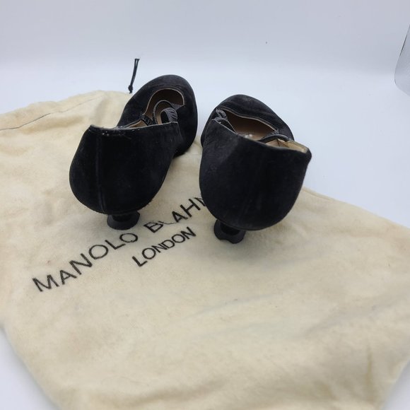 Manolo Blahnik Vintage Strappy Low Heels - Picture 3 of 8